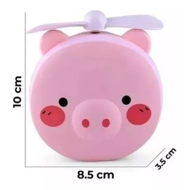 KFMX Espejo Luz Led Portátil Viaje Mini Ventilador Puerquito
