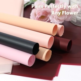 KAKURUMA 20 Sheets Waterproof Flower Wrapping Paper, Bouquet Wrapping Paper of 22 * 22 Inches, Flower Wrapping Paper for Florist Supplies Wedding Birthday Gift DIY (Lake Blue)