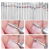 Gasea 30pcs 3/32 Inch Professional Tungsten Carbide Diamond Nail Drill