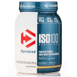 Dymatize ISO100 Protein Powder ‚Äì 100% Hydrolyzed Whey Isolate ‚Äì 25g Protein, 5.5g BCAAs, 76 Servings ‚Äì Low Carb, Gluten-Free ‚Äì Gourmet Vanilla Flavor:_Vanilla
