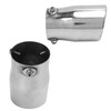 Silver Universal Exhaust Muffler Stainless Steel Exhaust Tip 76mm/2.99in Inlet