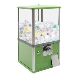 YIYIBYUS Vending Machine Candy Gumball Machine for Gadgets Vintage Candy Vending Dispenser 1.7-1.9” Coin Bank Big Capsule Gumball Machine Perfect for Game Stores and Retail Stores (Green)