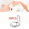 Esquirla 10x Fingernail Rings Halal Nail Rings Set Non Tarnish,Removable,Girl,Size