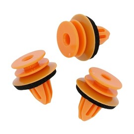 VVO Fasteners- Orange Plastic Tailgate Exterior Trim Clips for Volkswagen Passat, (Pack of 10)