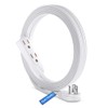 Maximm Cable 3 Feet Flat Plug Extension Cord/Wire, Multi Outlet