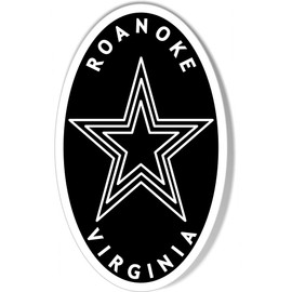 Roanoke, Virginia Star City Euro Oval Sticker