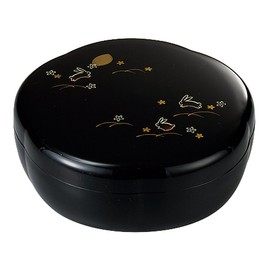 Miyamoto Sangyo Dream Rabbit Plum Shaped Confectionery, Black, Size: Approx. W 7.3 x D 7.3 x H3.3 inches (18.5 x 18.5 x 8.5 x 4512951077506