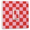 stika.co Pack of 2 Pink and Red Checker Print Vinyl