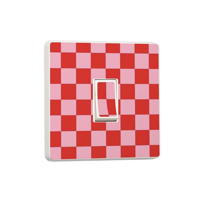 stika.co Pack of 2 Pink and Red Checker Print Vinyl