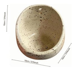 Wmzjnljy 1pc Pottery Herb Stripper Bowl Handmade Pottery Herbs Strippers Different Round Hole Sizes for Fresh Herbal Leafy Greens Suitable(Z130-1)