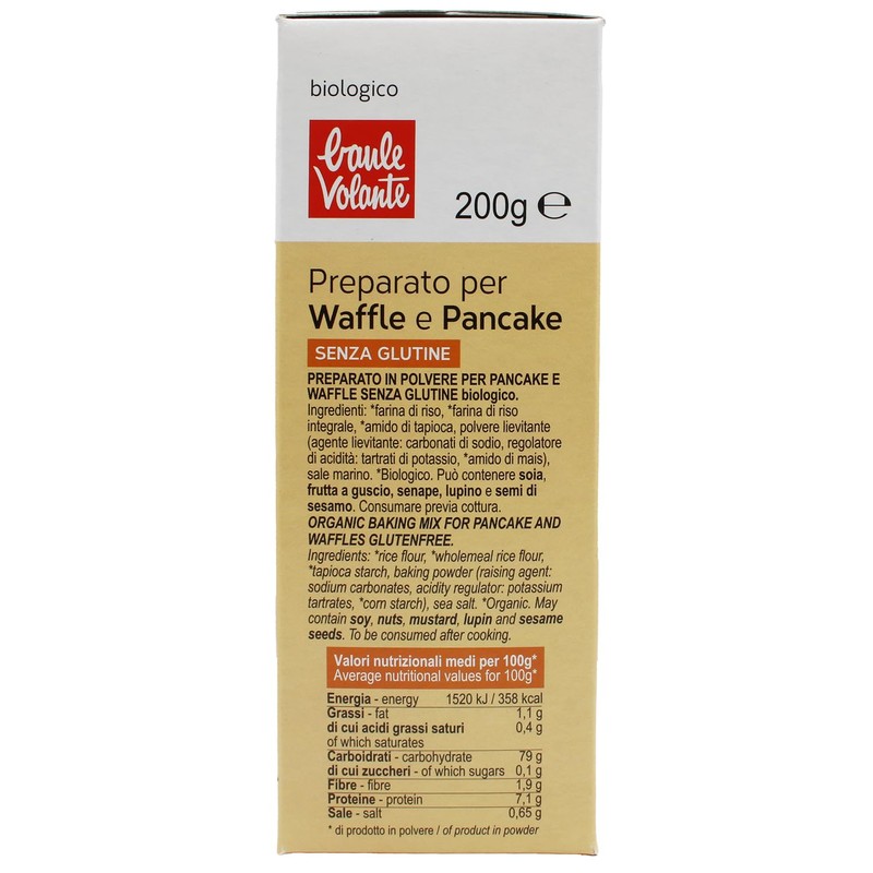 Baule volante Preparato biologico per waffle e pancake - miscela