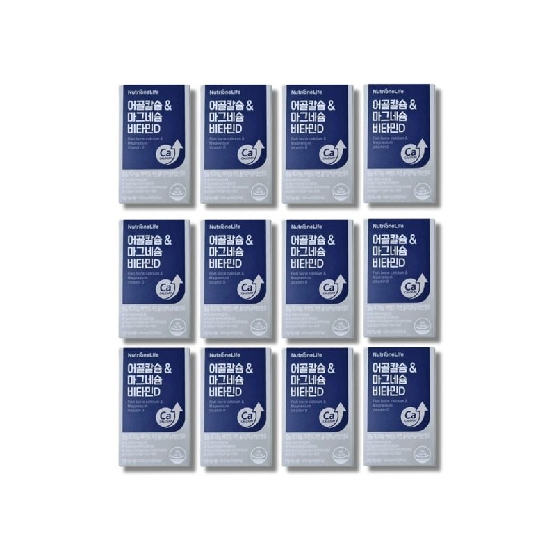 NutriOne Life 뉴트리원 어골칼슘 마그네슘 비타민D 60정 1박스x1개월 NutriOne Fish