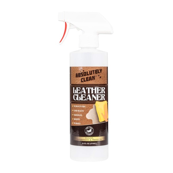 Amazing Leather Cleaner/Conditioner/Deodorizer | Powerful, Natural Enzyme Cleaner | USA Made | Great for Leather & Vinyl, Furniture, Boots, Purses, Clothing & More Removes Stains Spray & Wipe (16oz)