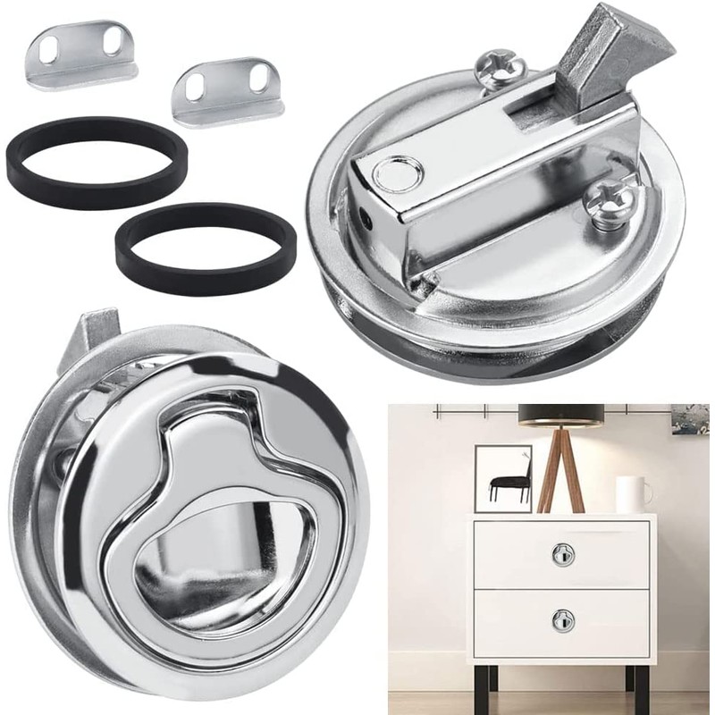 RoadLoo Boat Hatch Latch Pull, 2Pcs Slam Latch Stainless Steel