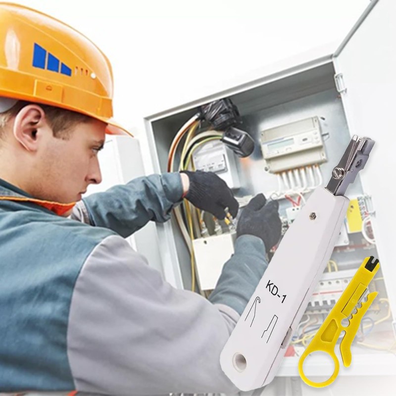 2 Pcs Wire Pliers, Punch Down Tool, Punch Ethernet Down