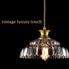 HYDELITE Vintage Glass Pendant Lights Kitchen Island Gold Pendant Light
