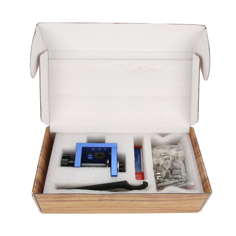 Wood Dowel Hole Drilling Guide Jig Kit Woodworking Carpentry Positioner