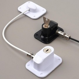 Wire Lock Anti-Intrusion for Sliding Locker Doors Anti-Opening Black 5ea