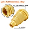 Joywayus Brass QCC1 Nut Propane Gas Fitting with 1/4" NPT