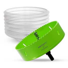 Bi-Metal 6 Inch Hole Saw for Recessed Lights, 6" Hole Cutter with Dust Bowl Catcher – Cuts Wood, Metal, Drywall, Ideal for LED Lighting Installation