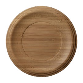 RIVERET RV-202SB Rivelet Saucer, Round, 5.1 inches (13 cm), Bamboo, Dishwasher Safe, Brown