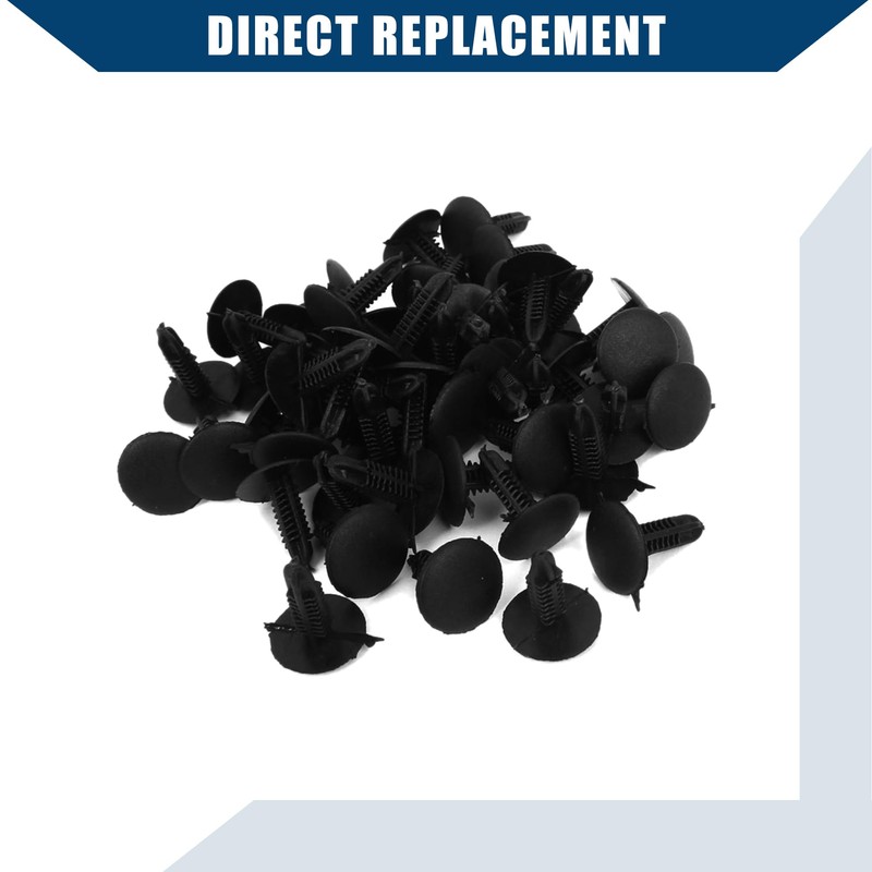 Hihaha 5 x 5mm Hole Dia Black Plastic Rivets Fastener