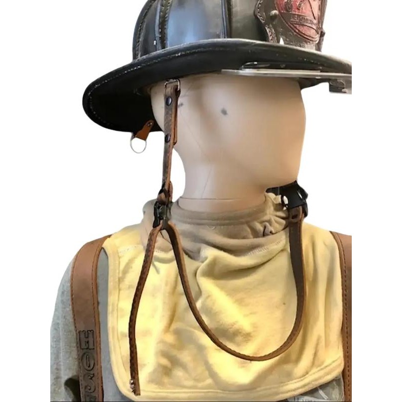 Fully Involved Leatherworks Firefighter Stitched Leather Fire Helmet Chin Strap