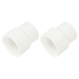sourcing map 2 Pcs UPVC Reducer Pipe Fitting, 1-1/2"x1-1/4 PVC Straight Pipe Coupling Adapter Connector for Home Sewer Plumbing Water Line, White