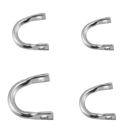Dr.Fish 100PCs Fishing Clevis Easy Spin Spinner Clevis Fishing Spoon Spinnerbait Parts Accessory Inline Spinner Making Freshwater Saltwater Silver 0.21X0.16