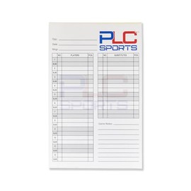 PLC Sports Baseball Softball Lineup Cards | 4 Part Carbon Copy | 5.5" x 8.5" | Game Notes Section with 12 Batter Order (60)
