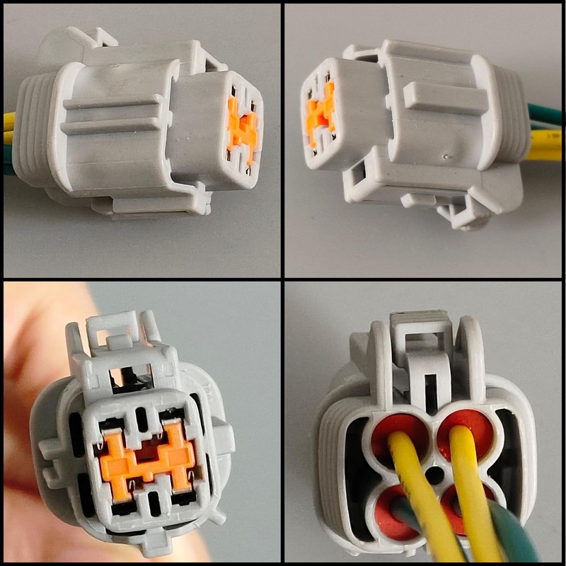Micarun 2 Pcs Radiator Cooling Fan Wiring Harness Side Connector