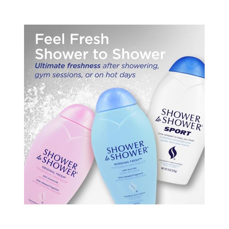 Shower To Shower Powder 13 Ounce Sport (2 Pack)