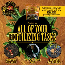 Royal Gold Crown Jewels Organic All Purpose 5-5-5 Dry Soluble Fertilizer, 1 lb - Excellent for Pre-Amending Soils, Top-Dress Applications, in Composts and Nutrient Teas