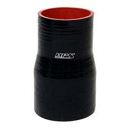 HPS HTSR-300-350-L6-BLK Silicone High Temperature 4-ply Reinforced Reducer Coupler Hose, 40 PSI Maximum Pressure, 6" Length, 3" > 3-1/2" ID, Black