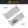 Dasbecan Gray Left Driver Side Sun Visor Compatible with 2005-2010
