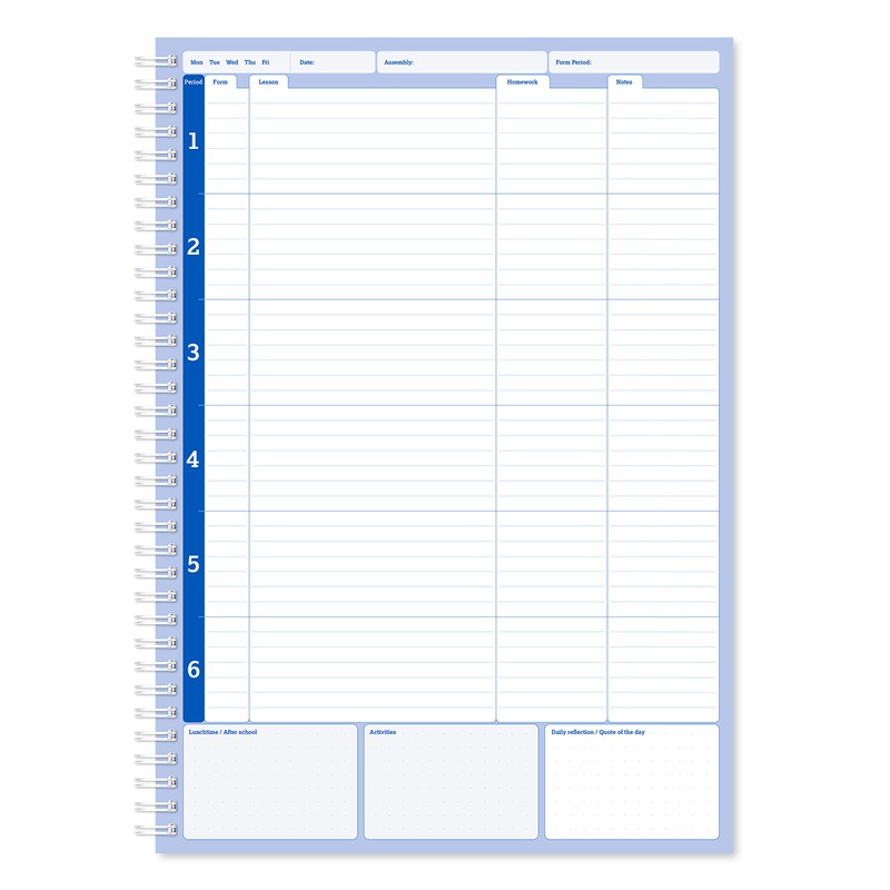 Silvine A4 Teacher's Academic Planner with Durable Hardback Covers and