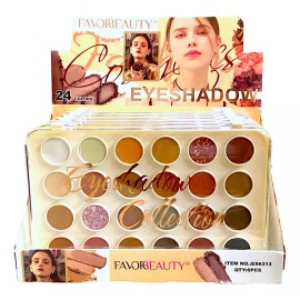 EYESHADOW Paleta De Sombras Y Rostro 24 Tonalidades Diferentes 6 Pz