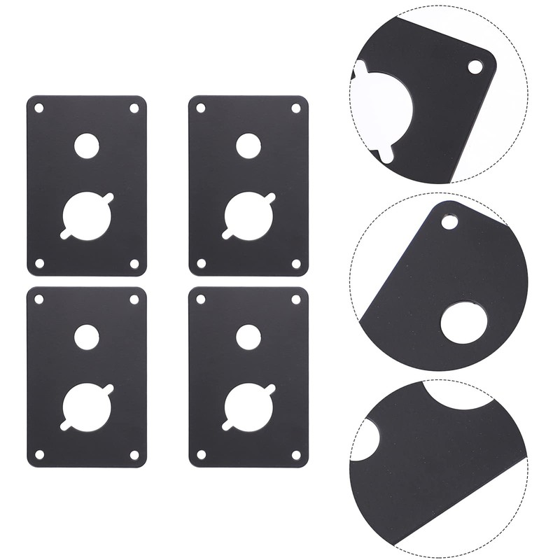 OSALADI 4pcs Iron Speaker Back Panel Coupler Plates for Loudspeaker