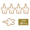 sourcing map 30Pcs Alloy Open Bezel Pendants, Flower Open Back