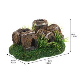 Kisangel Fish Tank Wine Ornaments Aquarium Hideout Cave for Fish and Shrimp Breeding Resin Hollow