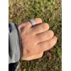 Men's Nugget Ring - Plain Solid 925 Sterling Silver Ring