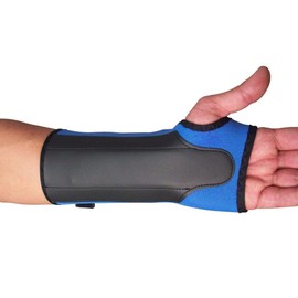 LTG Neoprene Support Wrist Brace Use for Carpal Tunnel Arthritis Sprains Strains (Small - Medium(Left), Sky Blue)