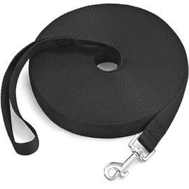 Correa para Perros, 10m Larga Correa de Entrenamiento para Perro Manos Libres, Correa Larga y Resistente para para Entrenamiento de Perros, Recordar, Jugar, Seguridad y Campamento(Negro)