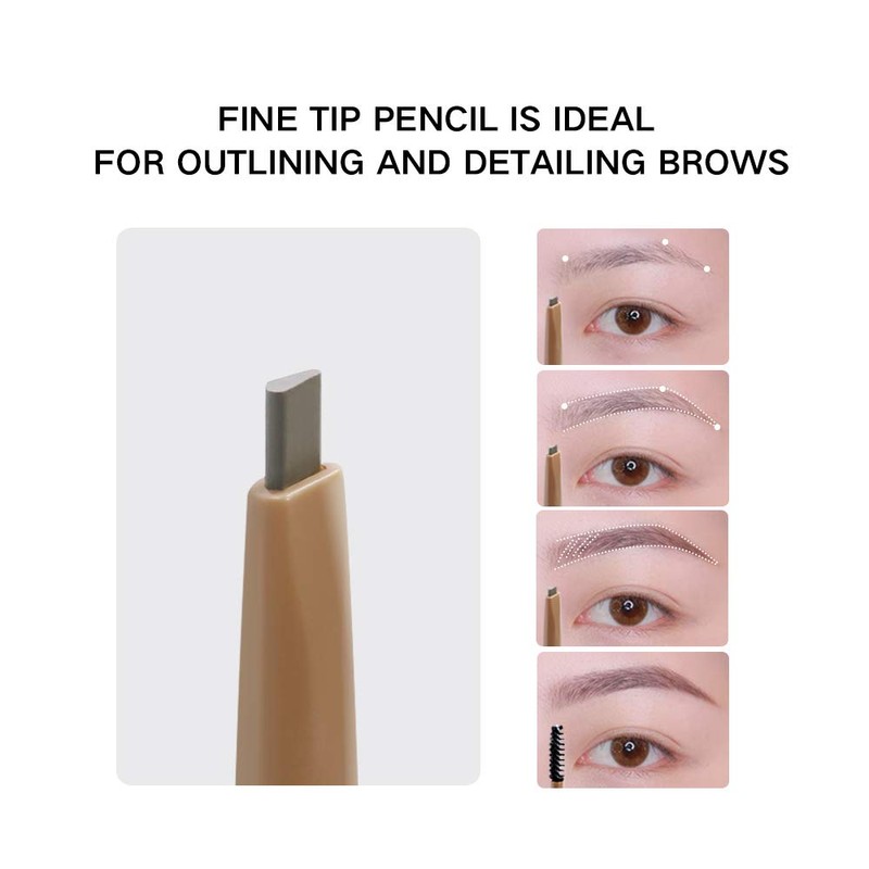 Music Flower Dual Ended Eyebrow Pencil with Spoolie Brush Natural