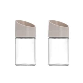 Seasoning Container, Salt and Pepper Container, Condiment Bottle, Set of 2, Salt Container, Sugar Container, Condiment Can, Salt Bottle, Spice Bottle, Large Hole, Medium Hole, Small Hole, White