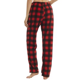 LNFINTDO Christmas Plaid Fleece Pajama Pants for Women Comfy Lounge Pants Flannel Sleep Pant Sleepwear Drawstring Pj Bottoms