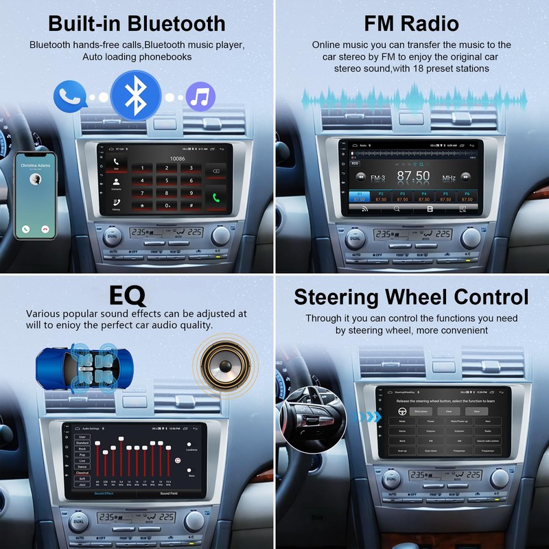 4G+64G Car Radio for Toyota Camry 2006-2011, Rimoody Android Car