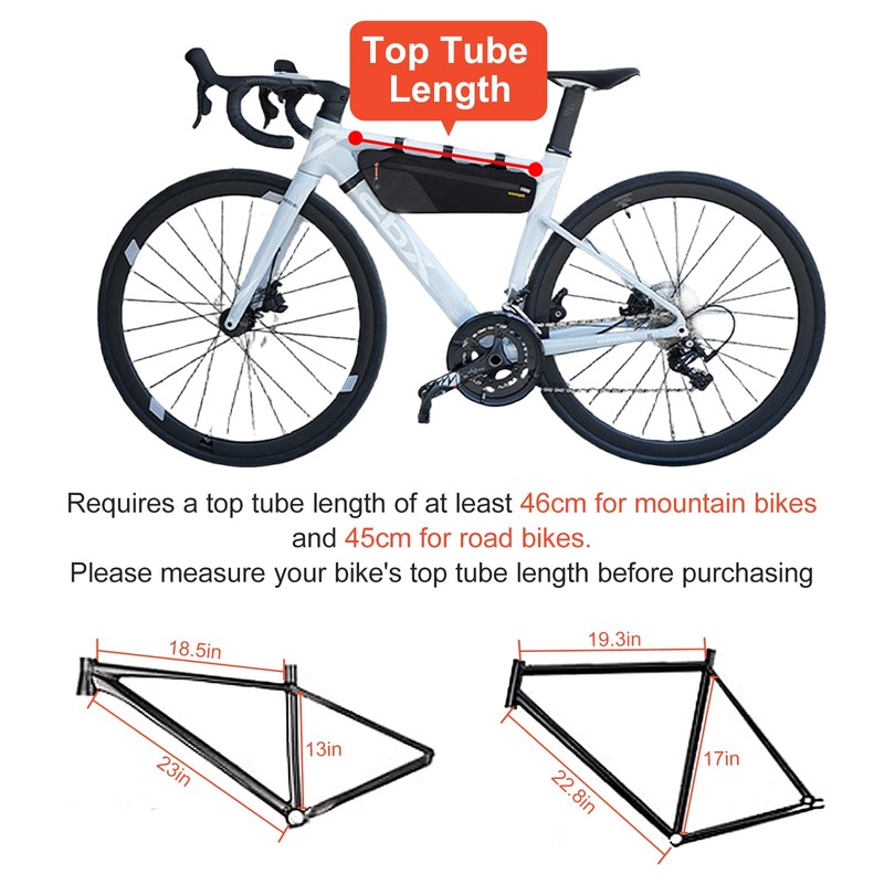 Kapsuen Bike Frame Bag - 2.5L Waterproof Cycling Triangle Bag