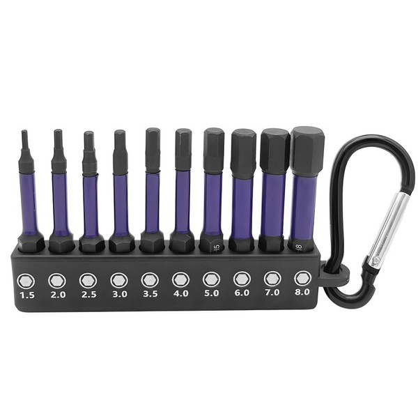 Saipor 10 Pieces 50 mm Hex Screwdriver Bits Set, 1/4