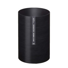 Fujiei Dasper Style Trash Can Dust Box Black L φ18.6×H27cm 6.8L DS-02 Stylish Simple Fashionable Cleanliness Washable Storage Storage Box Office Living Room Bedroom Washroom Interior Japanese